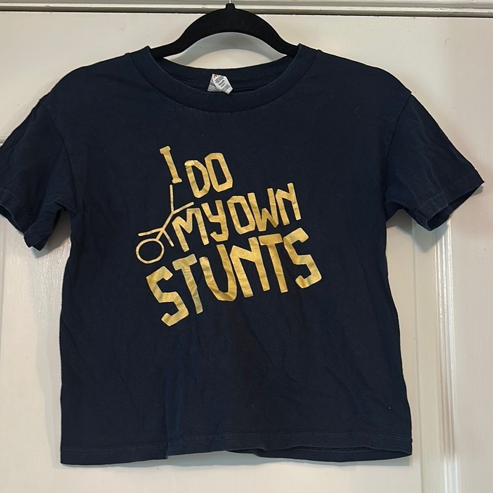 Alstyle Blue and Gold Short Sleeve Tee Eye-Catching Design